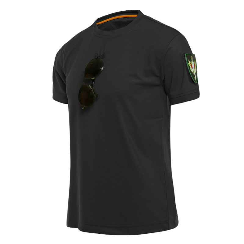 Outdoor T-shirt Men's Loose Round Neck Tactical Short Sleeve