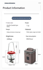 Double-headed Gas Camping Light