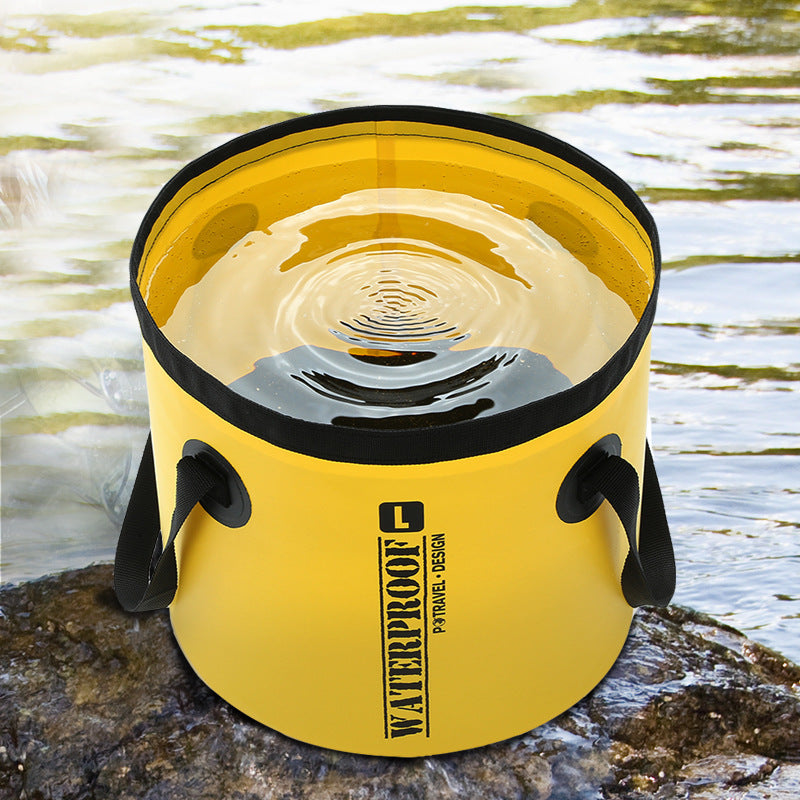 Outdoor portable collapsible water basin