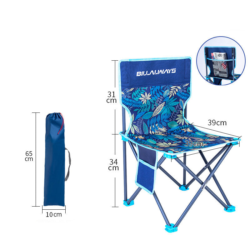 Outdoor Folding Chair Portable Camping Equipment Backrest